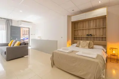 Cama o camas de una habitación en Apartamento Estación Mozárabes