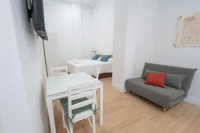 Cama o camas de una habitación en Estudio a estrenar en San Bernardo