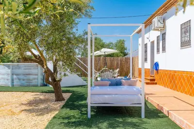 Jardín al aire libre en Casita Los Garranchos