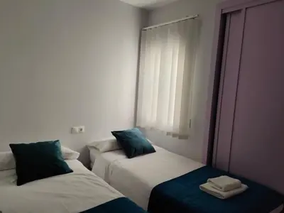 Cama o camas de una habitación en 601 Moderno y Amplio apartamento en Valdeolleros