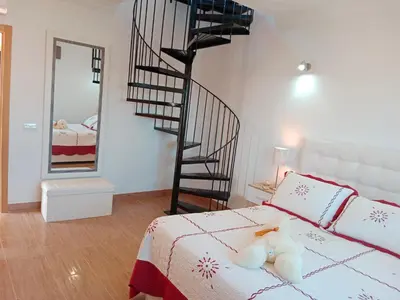 Cama o camas de una habitación en Villa Pablo, Despeñaperros