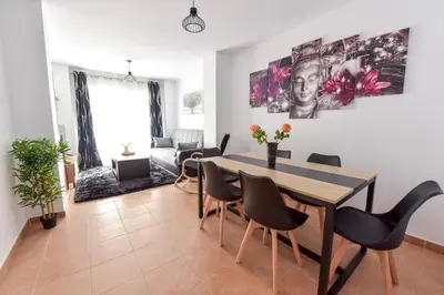 Zona de estar de New Premium Apartment - Free Parking & Pools