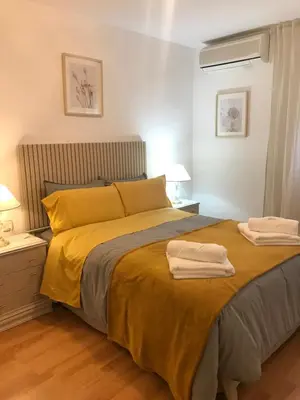 Cama o camas de una habitación en Tkm home Amplió y familiar, terraza privada
