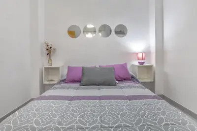 Cama o camas de una habitación en Jade Central Apto & Two Patios