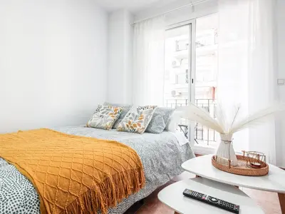 Cama o camas de una habitación en Apt buenas calidades La Algaba Bazan