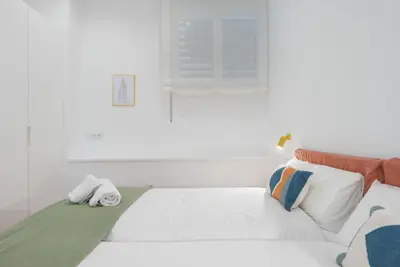 Cama o camas de una habitación en Arroyo 3 Apartments