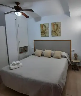 Cama o camas de una habitación en TRANQUILO APARTAMENTO ZONA CENTRO