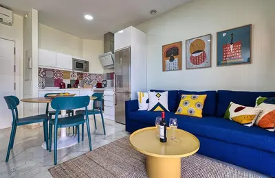 Zona de estar de Atico con terraza privada Centro Histórico