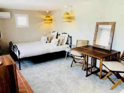 Cama o camas de una habitación en Casita Alonso, piscina privada