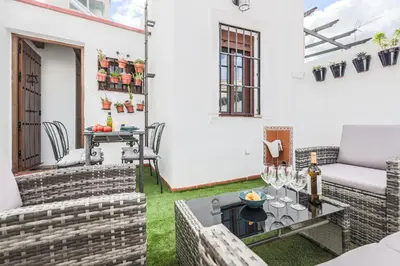 Zona de estar de Bonito duplex con terraza calle Féria