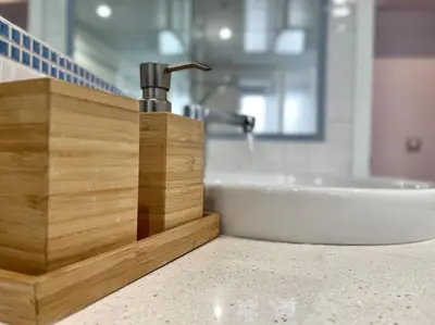 Un baño de Apartamento céntrico urbano con terraza