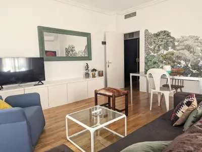 Una televisión o centro de entretenimiento en Apartamento en Ciudad Vieja