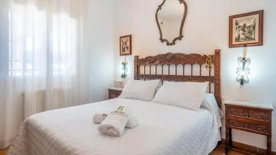 Cama o camas de una habitación en Casa Rural Cayara by Ruralidays