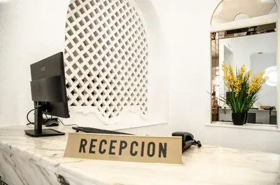 El vestíbulo o zona de recepción de Hotel Balneario de Marmolejo