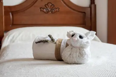 Cama o camas de una habitación en Casa Jienense