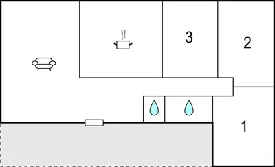 Plano de Lovely Home In Salar With Kitchen