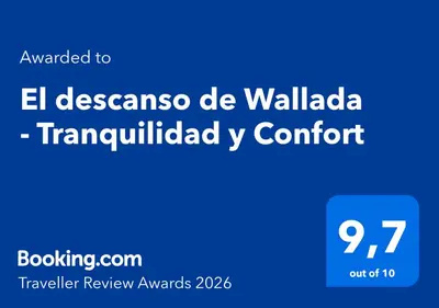 Certificado, premio, señal o documento que está expuesto en Traveller Award 2026 - El descanso de Wallada- Tranquilidad y Confort