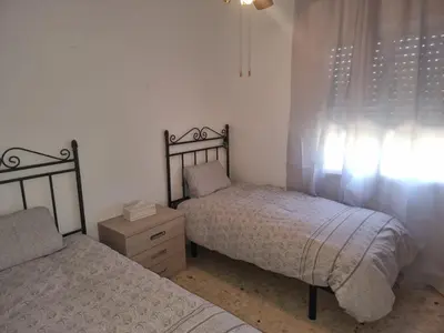 Cama o camas de una habitación en Casa en el campo cerca de sevilla