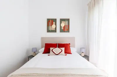 Cama o camas de una habitación en Confortable apto. 3 habitaciones