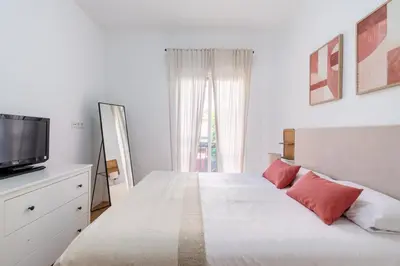 Cama o camas de una habitación en Confortable apto. 3 habitaciones