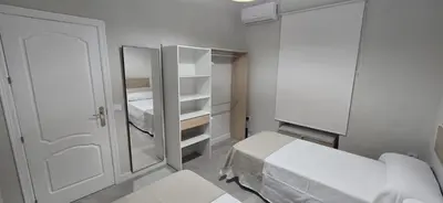 Cama o camas de una habitación en El balcón del puente romano