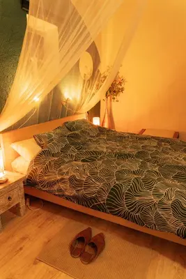Cama o camas de una habitación en La Polifinca logement écologique