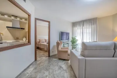 Zona de estar de R & T Córdoba Center Apartamentos - Parking