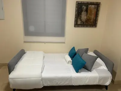 Cama o camas de una habitación en Apartamento en Lumbreras-Alameda