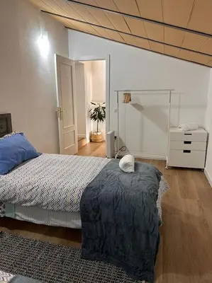 Cama o camas de una habitación en Casa en el centro de Arahal