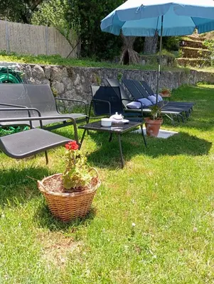 Jardín al aire libre en La Casona de Trassierra