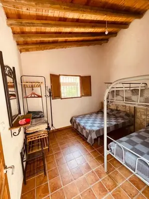 Cama o camas de una habitación en Casa Rural Privada Belén