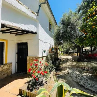 Jardín al aire libre en Casa Rural Privada Belén