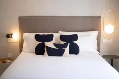 Cama o camas de una habitación en Hotel Cetina Casa de Aguilar