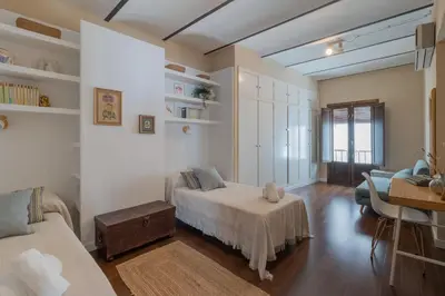 Cama o camas de una habitación en El Patio de Salome