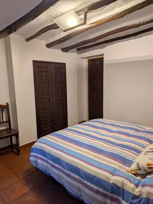 Cama o camas de una habitación en Casa rural Huertas del Castillo