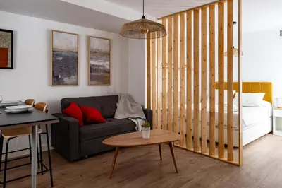 Zona de estar de Lope20 - Bonito y moderno estudio en el centro de Jaén