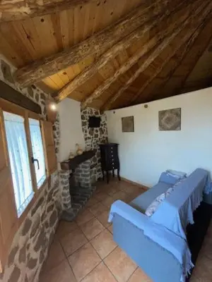 Cama o camas de una habitación en Los Chozos de Cazalla II