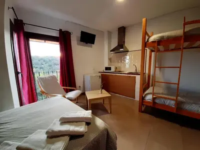 Cama o camas de una habitación en Ctro de Naturaleza Cañada Verde 