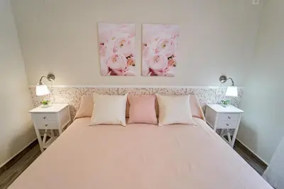 Cama o camas de una habitación en Villa Canela