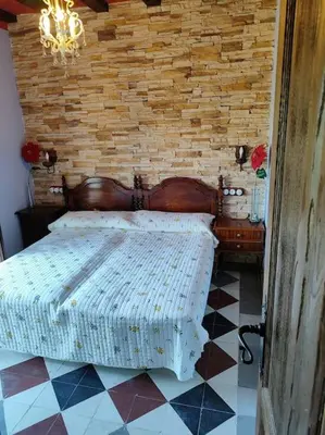 Cama o camas de una habitación en Villa el Membrillar