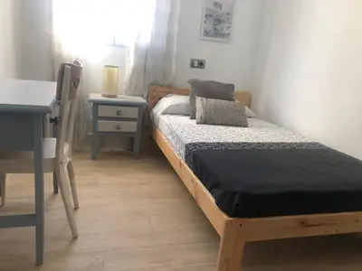 Cama o camas de una habitación en Casa Rural Miraelrio