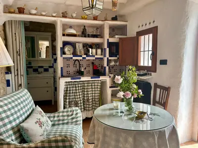 Una cocina o zona de cocina en Las casillas de la villa BULERÍAS