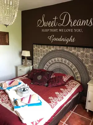 Cama o camas de una habitación en Hacienda la Suerte