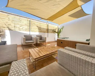 Zona de estar de Espectacular Terraza Maravillas