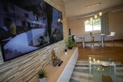 Una televisión o centro de entretenimiento en Apartamento Fuentesal
