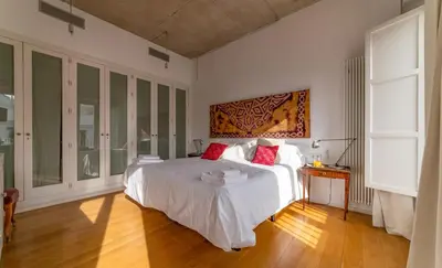Cama o camas de una habitación en Casa Boutique San Bernardo, con jacuzzi y parking.