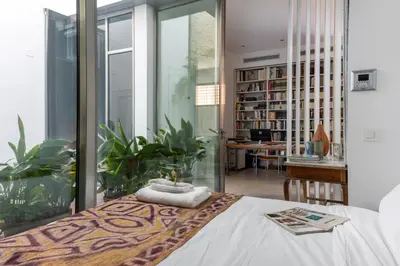 Zona de estar de Casa Boutique San Bernardo, con jacuzzi y parking.