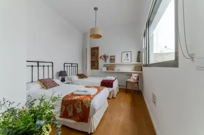 Cama o camas de una habitación en Casa Boutique San Bernardo, con jacuzzi y parking.