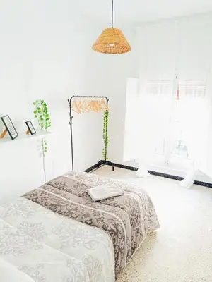 Cama o camas de una habitación en APARTAMENTO COMPLETO con PATIO y TERRAZA - EL CARPIO CENTRO - CORDOBA - WiFi