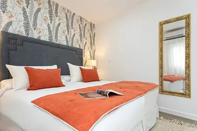 Cama o camas de una habitación en Genteel Home San Pablo Terrace